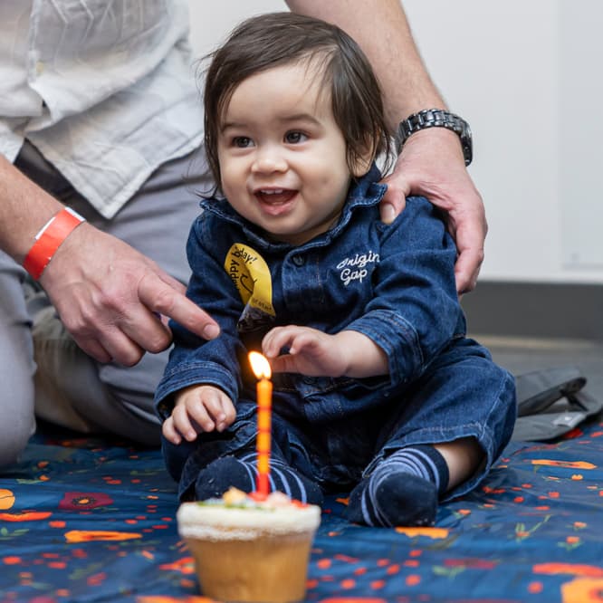 Baby with cake